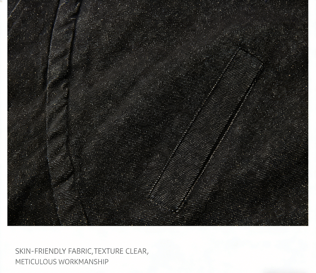 "Veste en jean déstructurée foncée - Séquence inclinée"