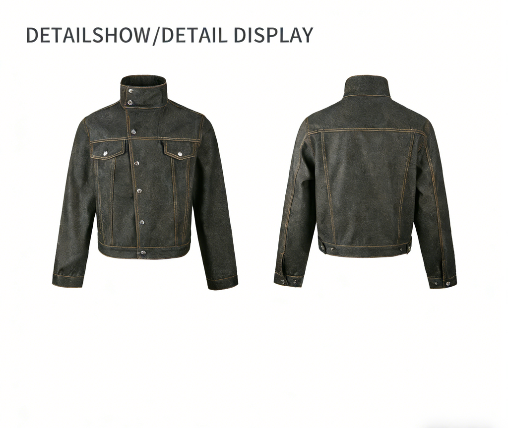 Veste en jean brut