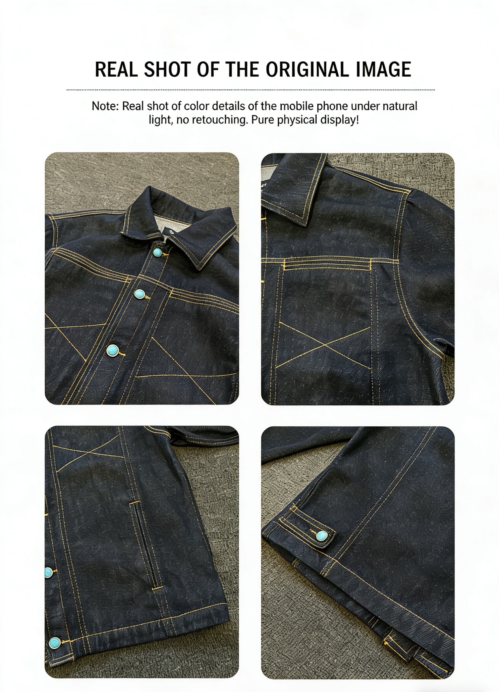 "Veste en Jean Rétro Western Séquence Turquoise"