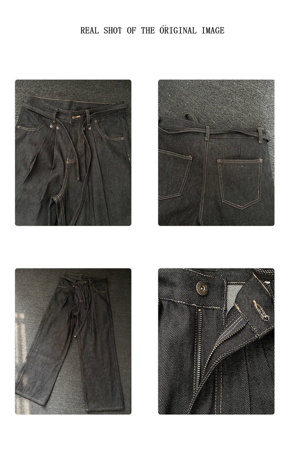 Jeans noirs rigides
