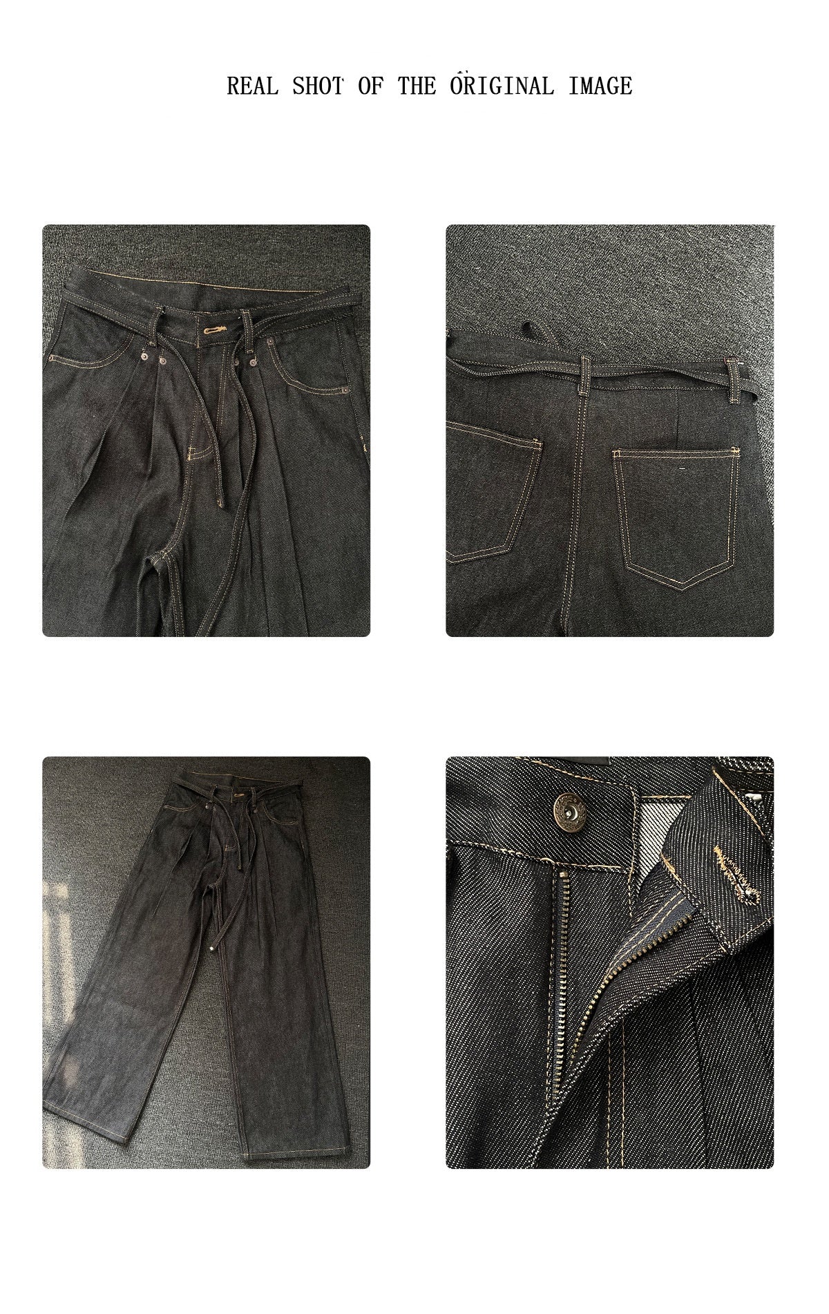 Jeans noirs rigides