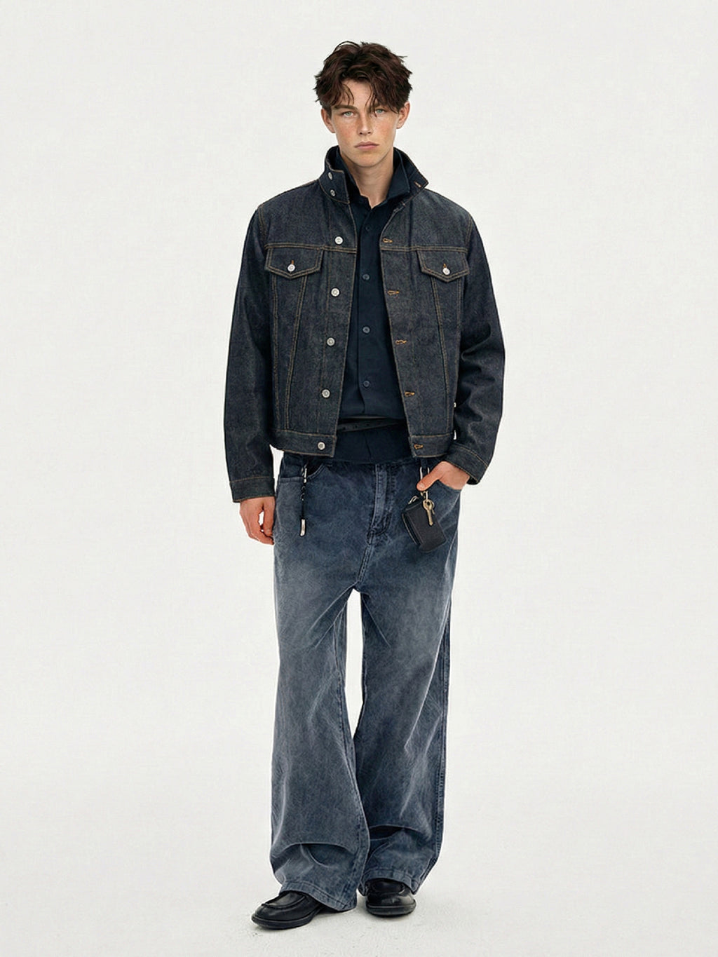 Veste en jean brut