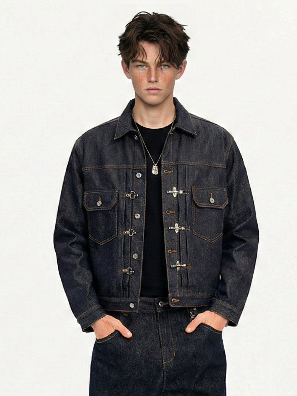 "Blouson en jean épais « Oriental Lock »"