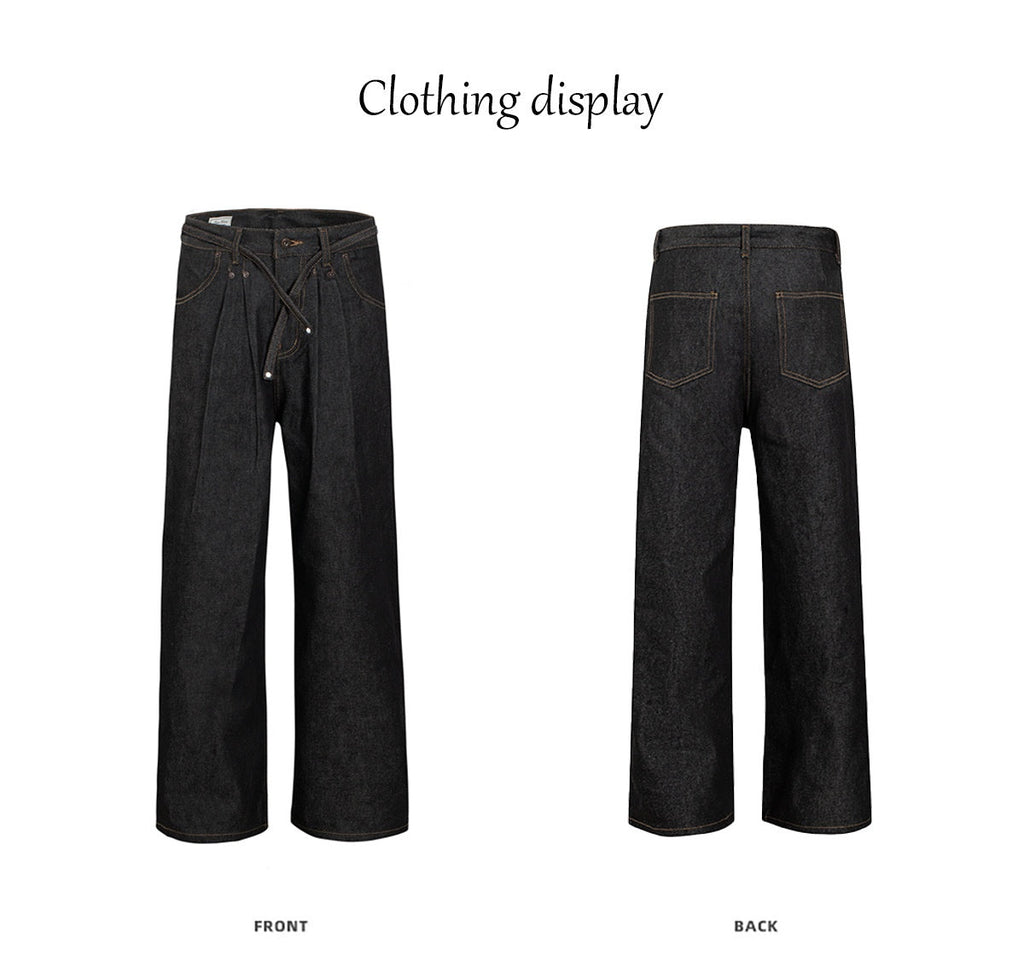 Jeans noirs rigides