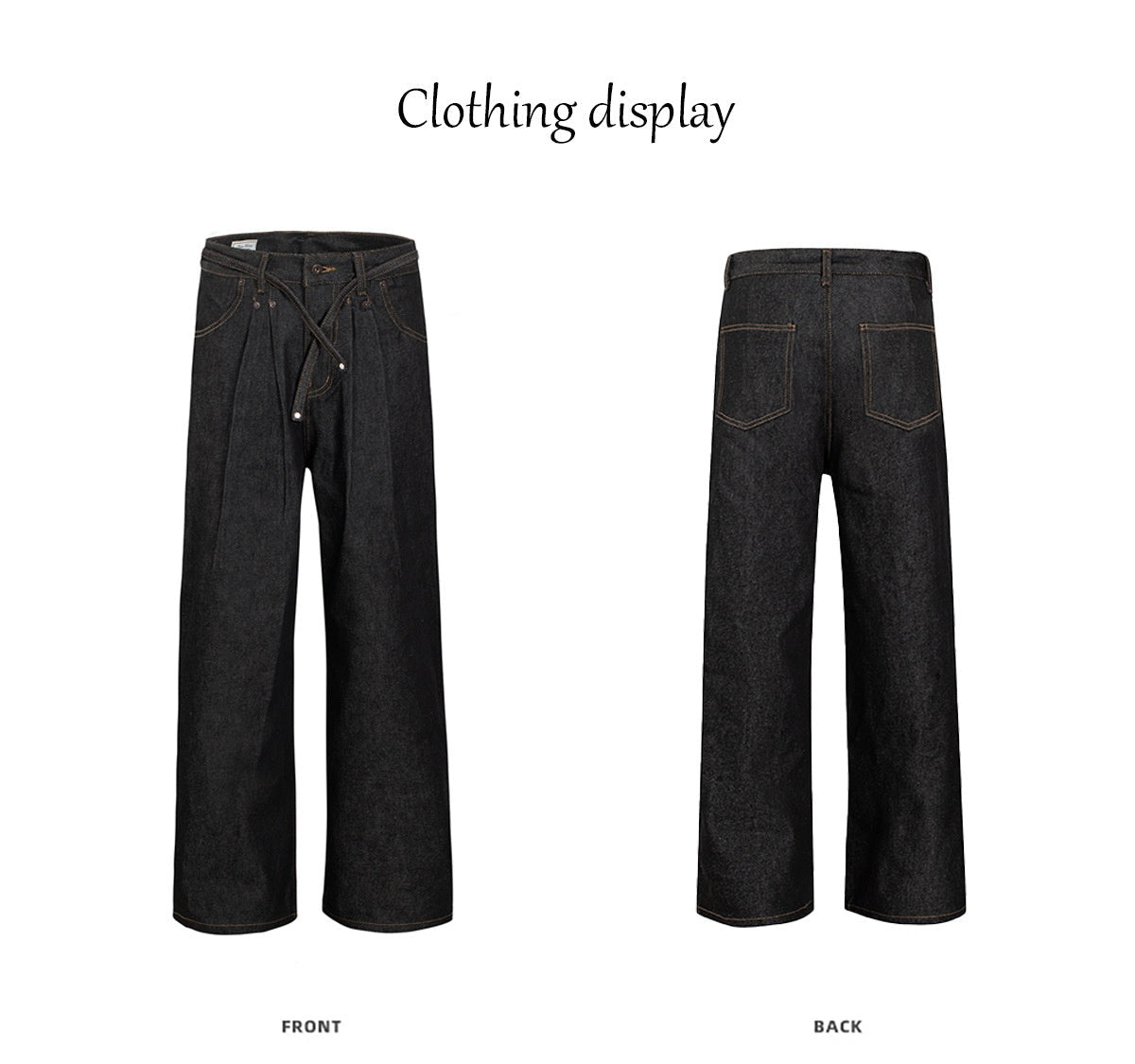 Jeans noirs rigides