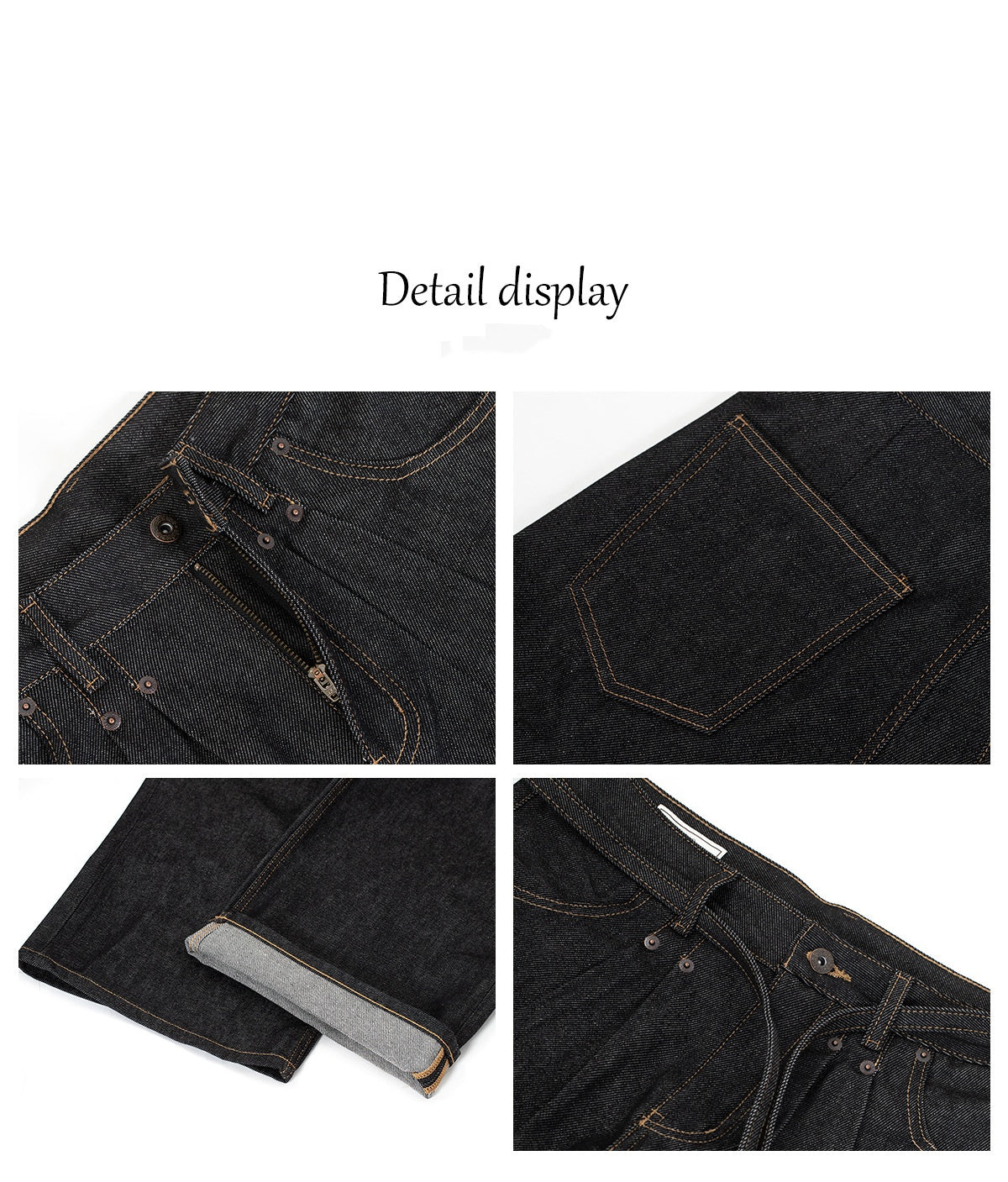 Jeans noirs rigides