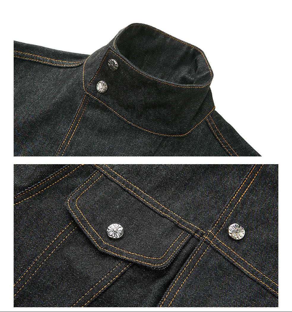 Veste en jean brut